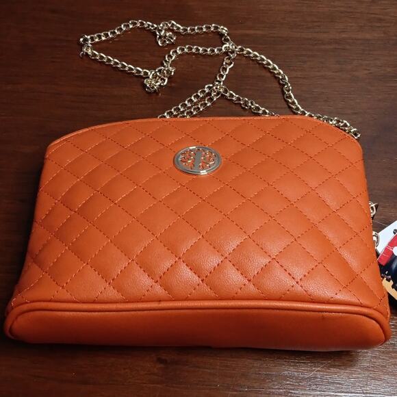 Terowa Fashion Handbags - Orange Vegan Purse 9x6